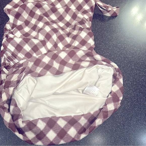 Urban Outfitters Purple and White Patterned ruched mini dress - Picture 7 of 7